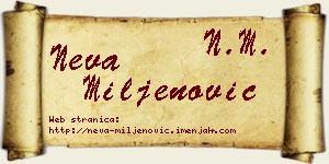 Neva Miljenović vizit kartica